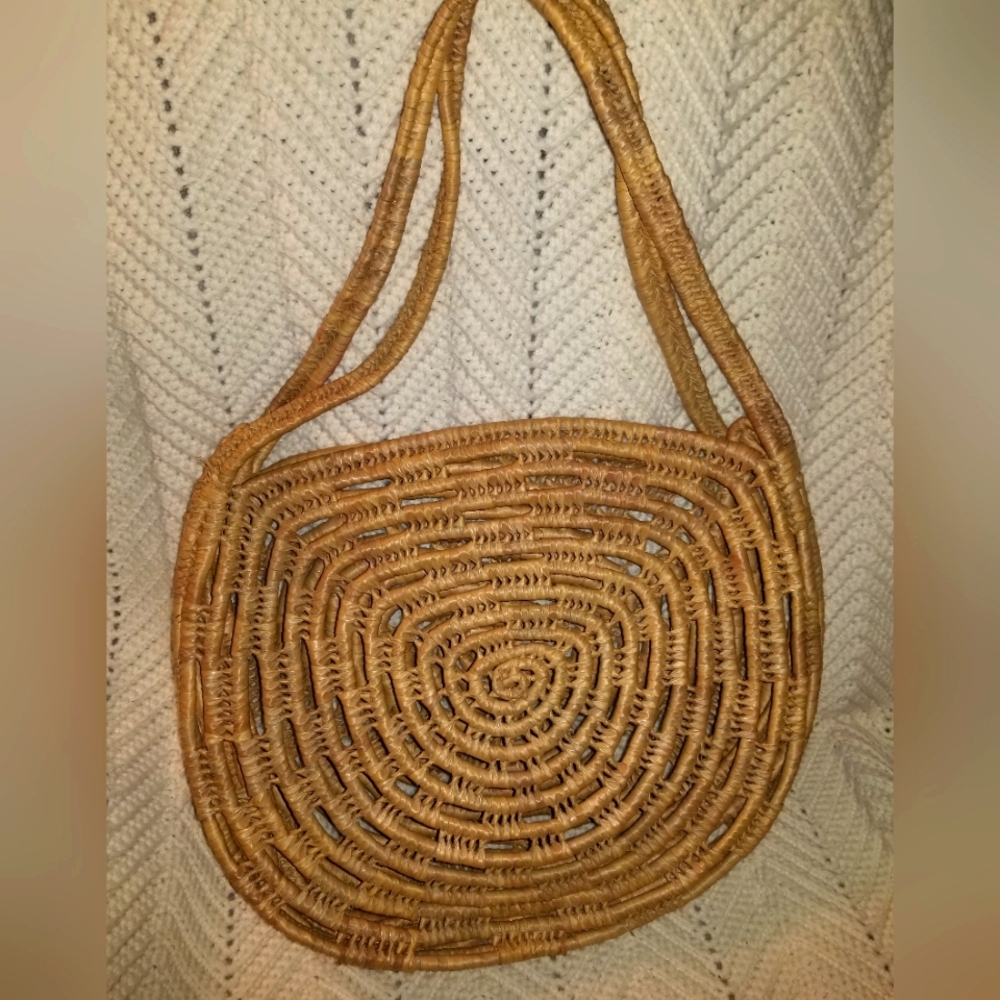Hand made rattan bamboo bag